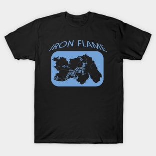 Iron Flame Map Light Blue T-Shirt